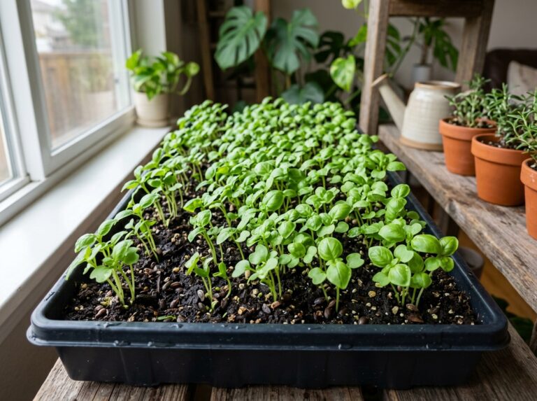 basil microgreens indoors seeds