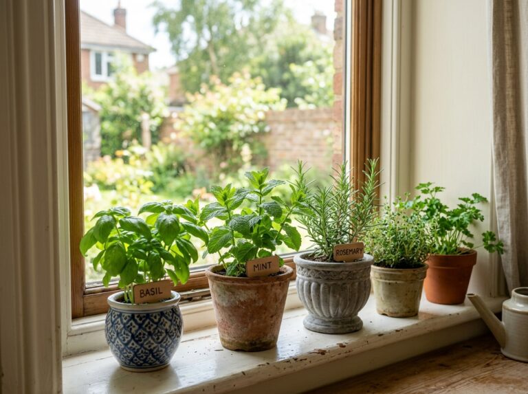 growing herbs in pots indoors